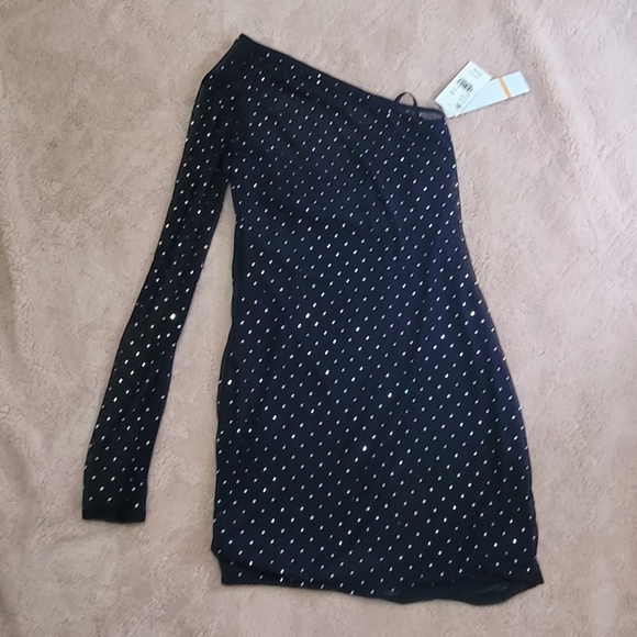 Jump Apparel One Sleeve Mini Dress - Picture 3 of 5